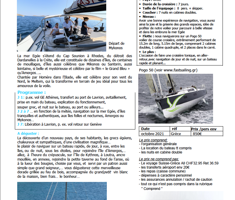 Croisière mer MY-CVG .