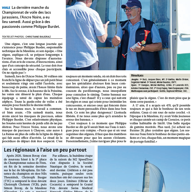 L&rsquo;Ancre Noire de la MY a usé les nerfs des navigateurs.