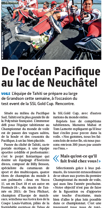 SSL Gold Cup, un vent des îles souffle sur Grandson.