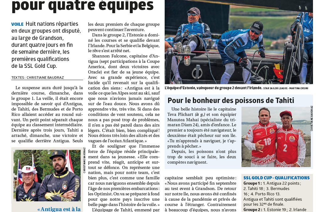 SSL Gold Cup, l&rsquo;Estonie, l&rsquo;Irlande, Antigau et Tahiti passent