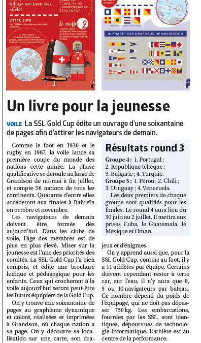 SSL Gold Cup, une brochure pour les enfants.