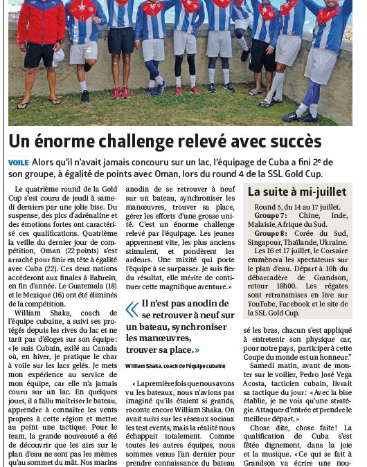 SSL Gold Cup, Cuba l’aventure continue.