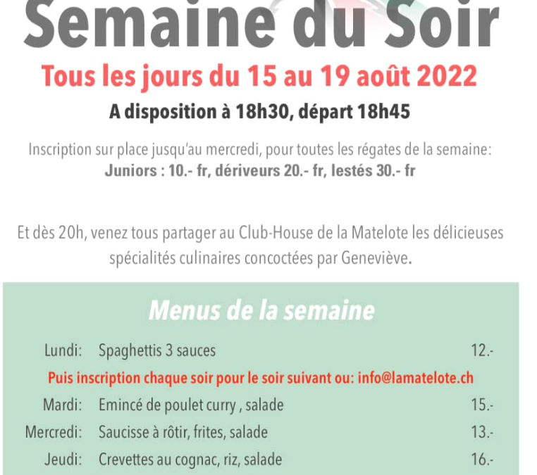 Semaine du soir MY – CVG