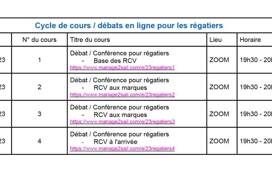 A vos agendas !
