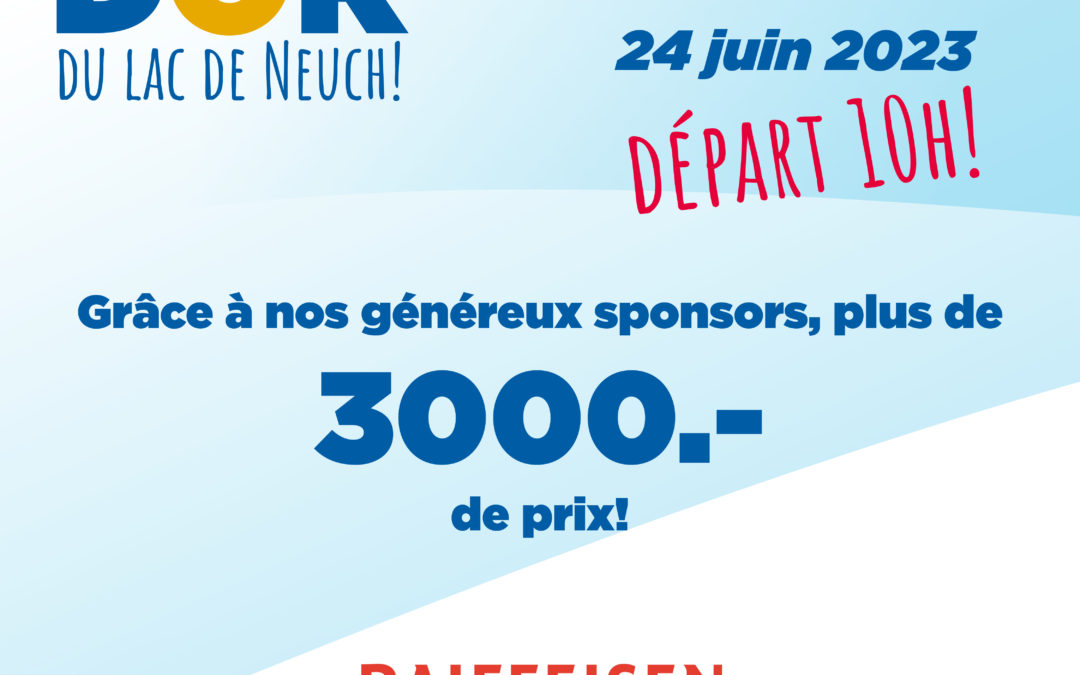 Magnifique planche de prix, grâce à nos sponsors !
