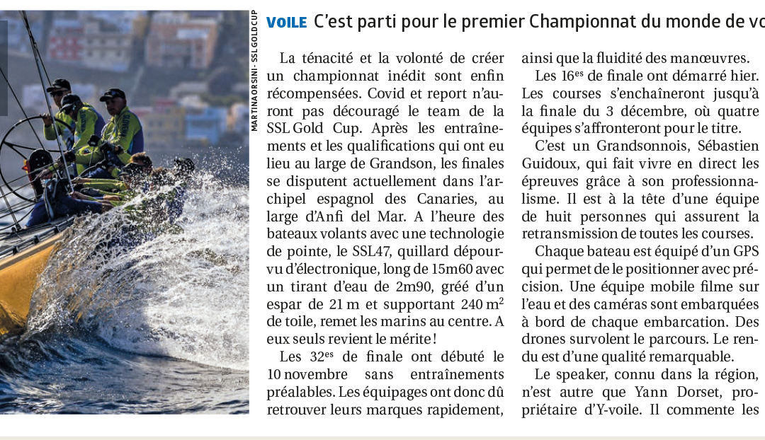 Premier Championnat du monde de voile, c’est parti !