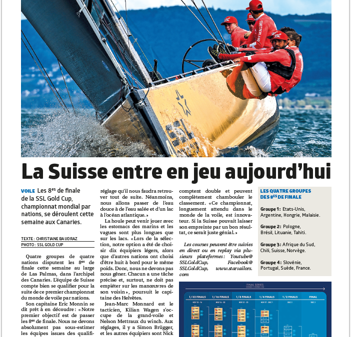 SSL Gold Cup, la Suisse entre en jeu.