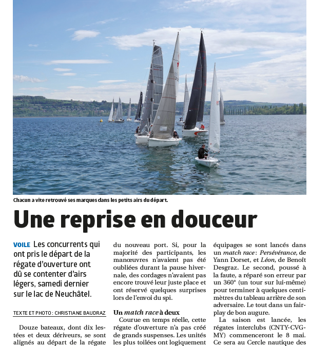 Régate d’ouverture
