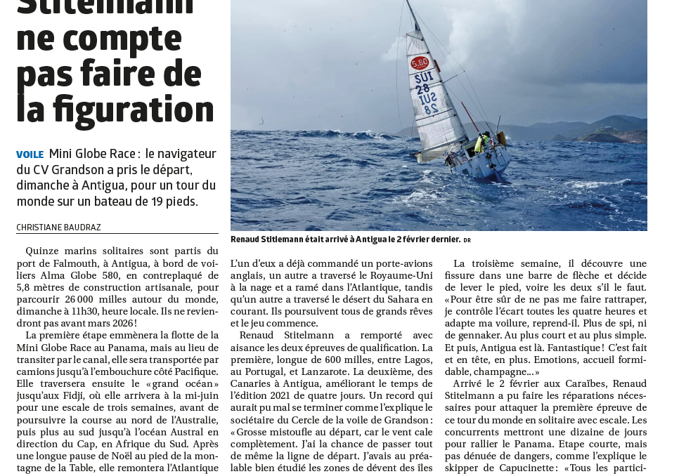 La grande aventure commence pour Renaud Stitelmann