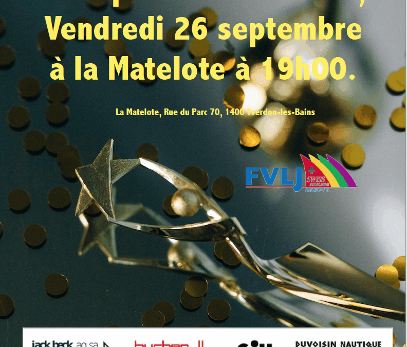 Remise des prix du Championnat de voile des lacs jurassiens.