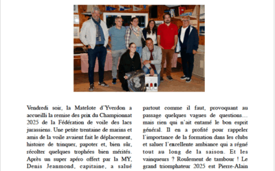 Remise des prix du Championnat FVLJ