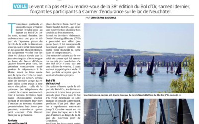 38ème Bol d&rsquo;Or du lac de Neuchâtel